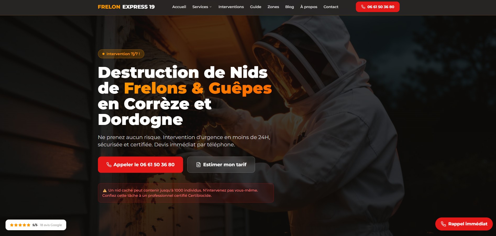 Frelon19 — Destruction de nids
